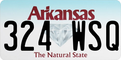 AR license plate 324WSQ