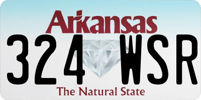AR license plate 324WSR