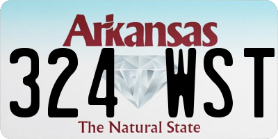 AR license plate 324WST