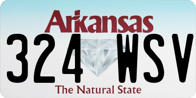 AR license plate 324WSV