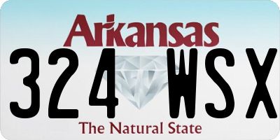AR license plate 324WSX