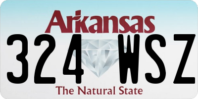 AR license plate 324WSZ