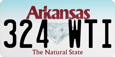 AR license plate 324WTI