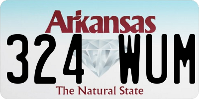 AR license plate 324WUM