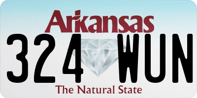 AR license plate 324WUN