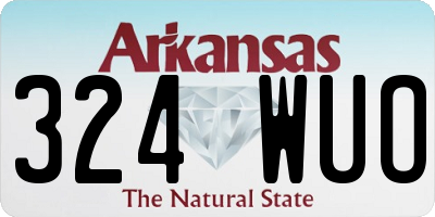 AR license plate 324WUO