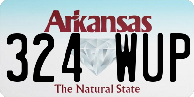 AR license plate 324WUP