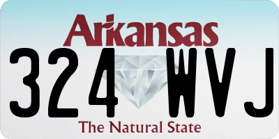 AR license plate 324WVJ