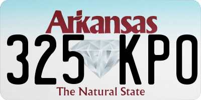 AR license plate 325KPO