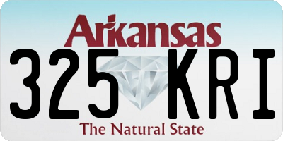 AR license plate 325KRI