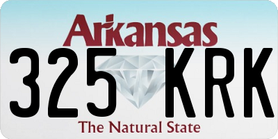 AR license plate 325KRK