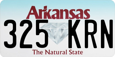 AR license plate 325KRN
