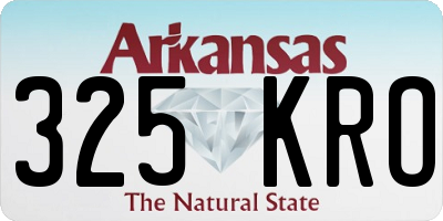 AR license plate 325KRO