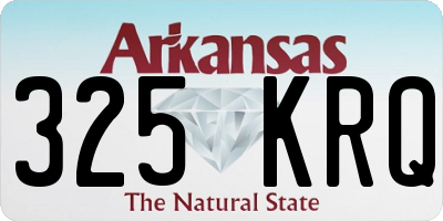 AR license plate 325KRQ