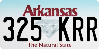 AR license plate 325KRR