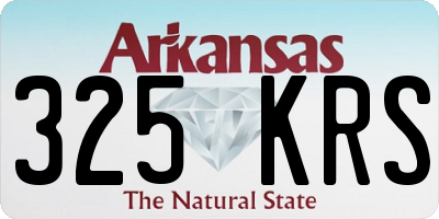 AR license plate 325KRS