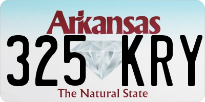 AR license plate 325KRY