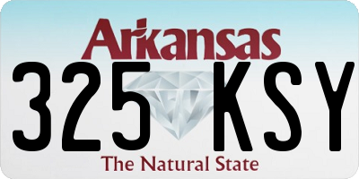 AR license plate 325KSY