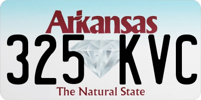 AR license plate 325KVC
