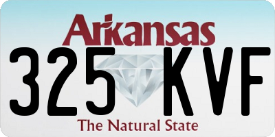 AR license plate 325KVF