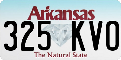 AR license plate 325KVO