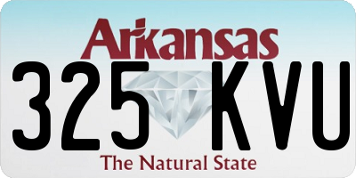 AR license plate 325KVU