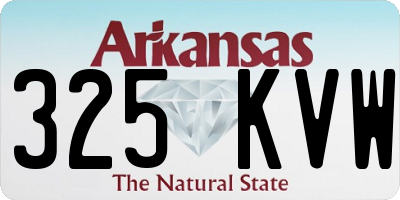 AR license plate 325KVW