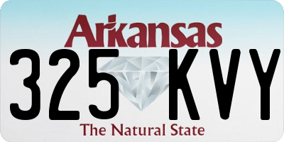 AR license plate 325KVY