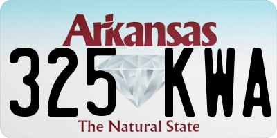 AR license plate 325KWA