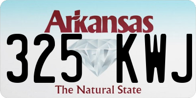 AR license plate 325KWJ