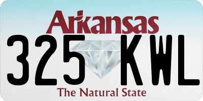AR license plate 325KWL
