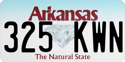 AR license plate 325KWN