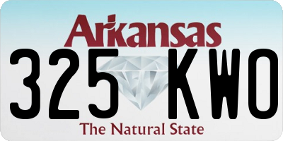 AR license plate 325KWO