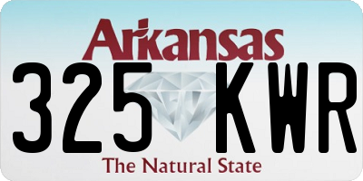 AR license plate 325KWR