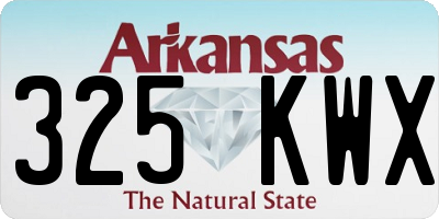 AR license plate 325KWX