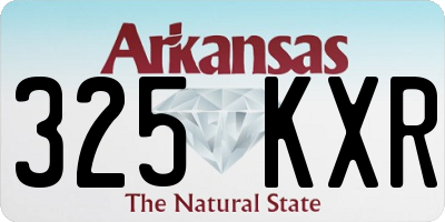 AR license plate 325KXR