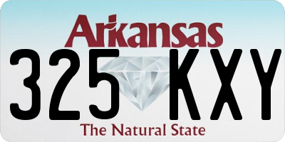 AR license plate 325KXY