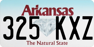 AR license plate 325KXZ