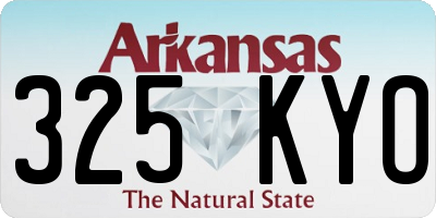 AR license plate 325KYO