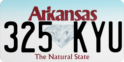 AR license plate 325KYU