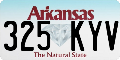 AR license plate 325KYV