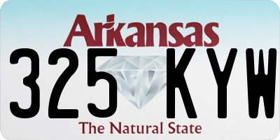 AR license plate 325KYW