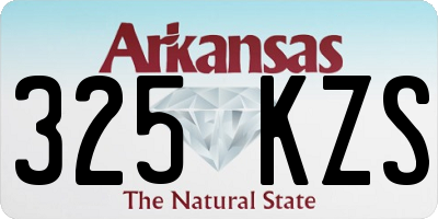 AR license plate 325KZS