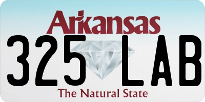 AR license plate 325LAB