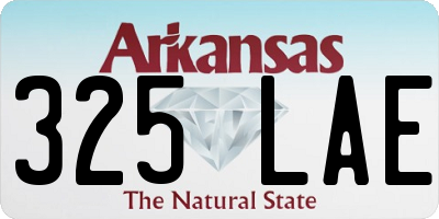 AR license plate 325LAE