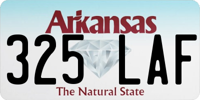 AR license plate 325LAF