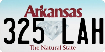 AR license plate 325LAH