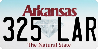 AR license plate 325LAR