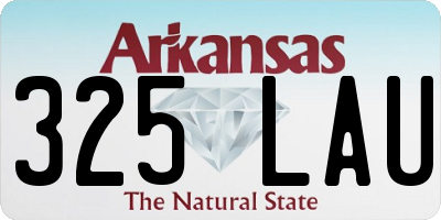 AR license plate 325LAU