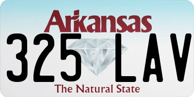 AR license plate 325LAV